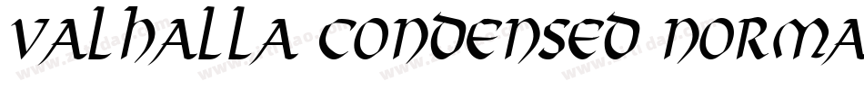 Valhalla Condensed Normal字体转换